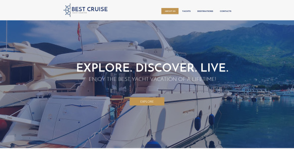 шаблон сайта для чартера яхт