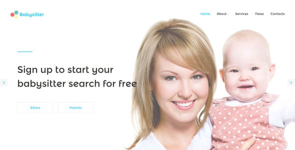 адаптивный шаблон сайта няни