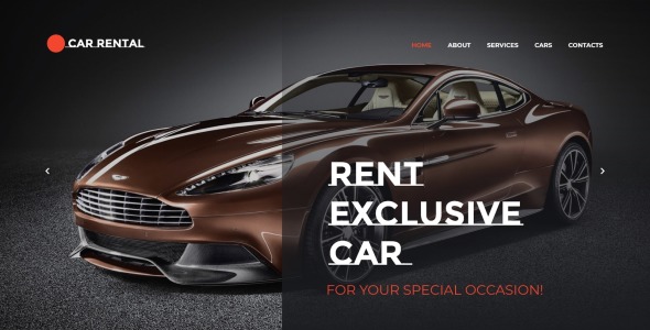 прокат автомобилей шаблон сайта