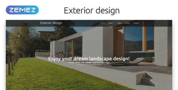 ландшафтный адаптивный современный html шаблон сайта