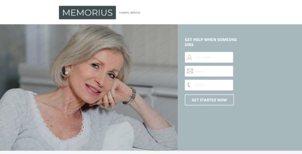 адаптивный шаблон целевой страницы ритуальных услуг