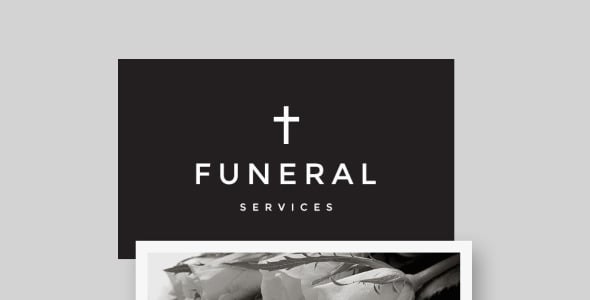 отзывчивый шаблон информационного бюллетеня ритуальных услуг