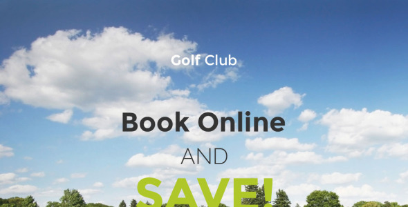 гольф отзывчивый шаблон информационного бюллетеня