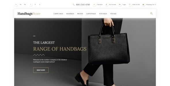 шаблон opencart для сумок