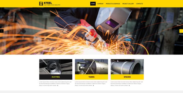 промышленный адаптивный шаблон сайта