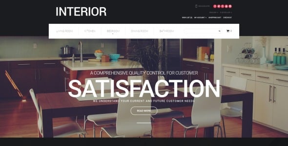 дизайн интерьера отзывчивый шаблон opencart