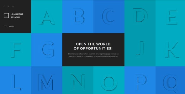адаптивный шаблон сайта языковой школы