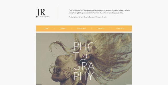 адаптивный шаблон сайта портфолио фотографа