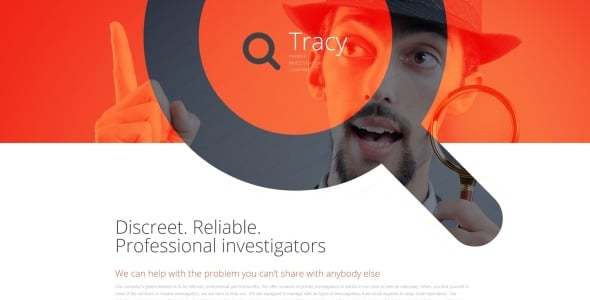 отзывчивый шаблон целевой страницы частного детектива