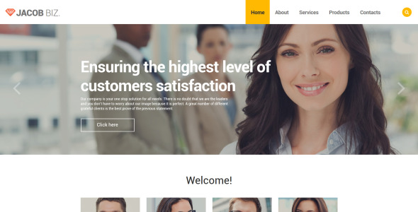 бизнес и услуги адаптивный шаблон веб-сайта