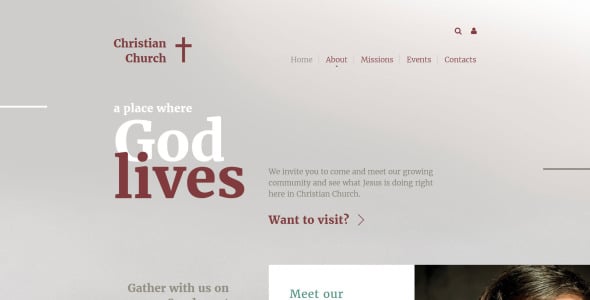 шаблон христианского сайта