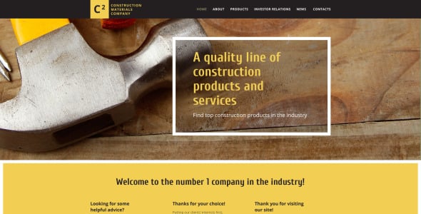 шаблон сайта компании строительных материалов