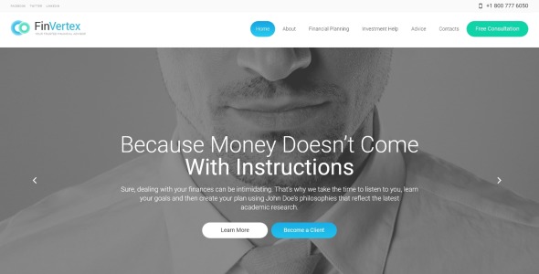 fin vertex wordpress тема