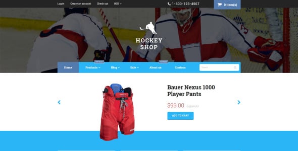 хоккейная тема shopify