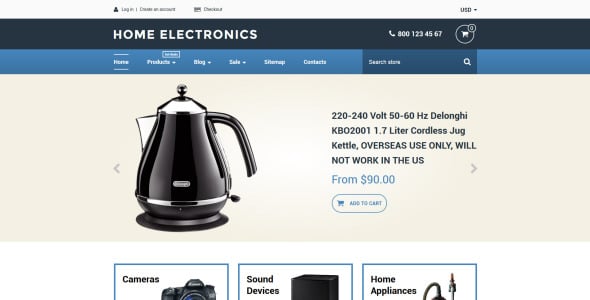 домашняя электроника shopify тема