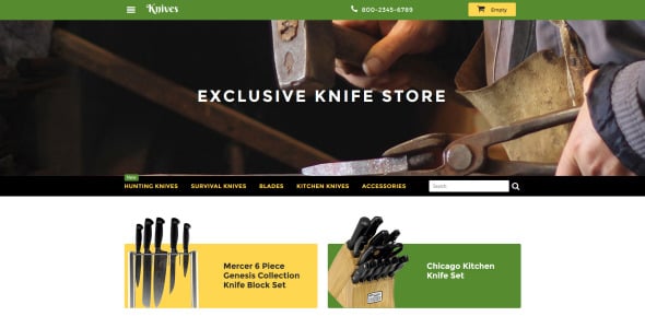 ножи магазин prestashop тема