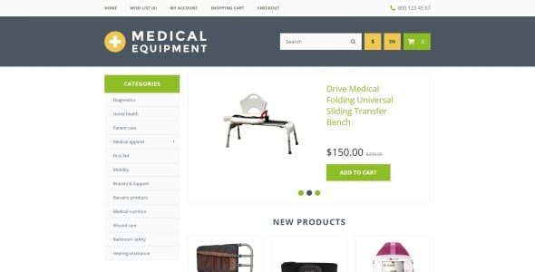 шаблон opencart медицинского оборудования