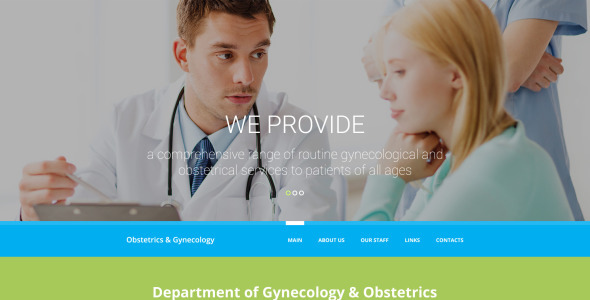 медицинский отзывчивый шаблон веб-сайта