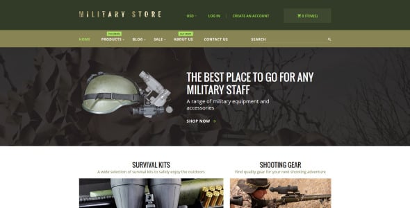 военная тема shopify