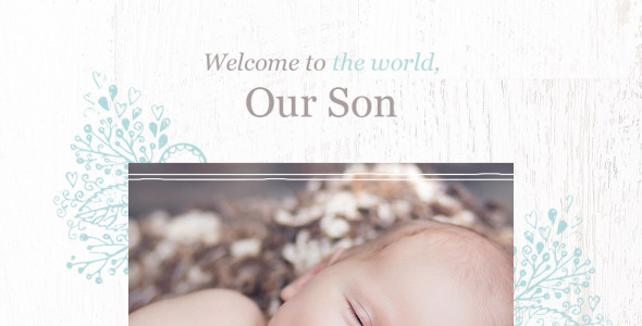 новорожденный отзывчивый шаблон информационного бюллетеня