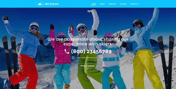 шаблон сайта лыжной школы