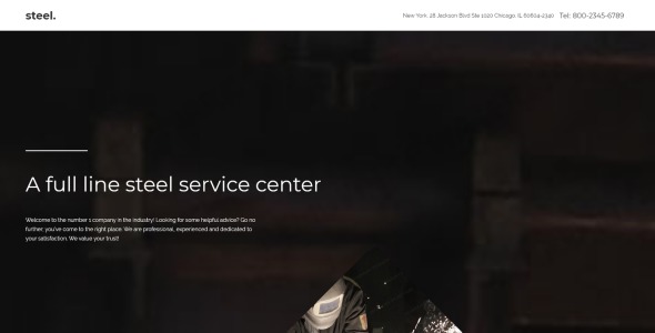 шаблон целевой страницы сталелитейного завода