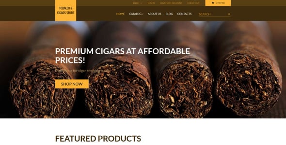 шаблон tobacco virtuemart