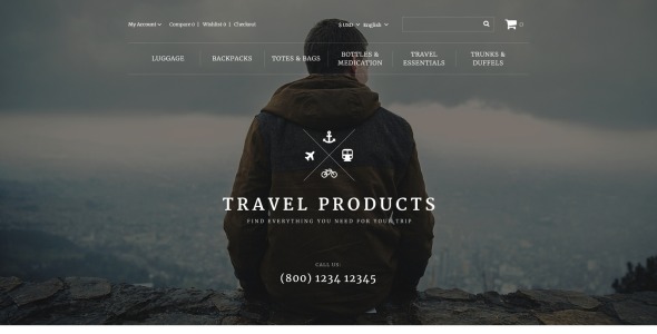 магазин путешествий отзывчивый шаблон opencart