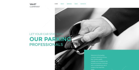 шаблон сайта компании valet