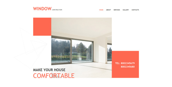 окно адаптивного шаблона сайта