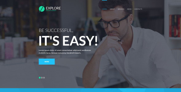 бизнес и услуги отзывчивый шаблон веб-сайта