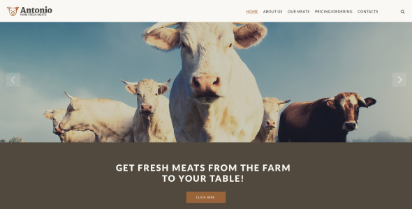 адаптивный шаблон сайта животноводческой фермы