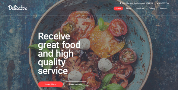 шаблон сайта delicatos