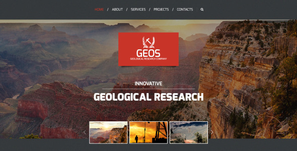 промышленный отзывчивый шаблон веб-сайта