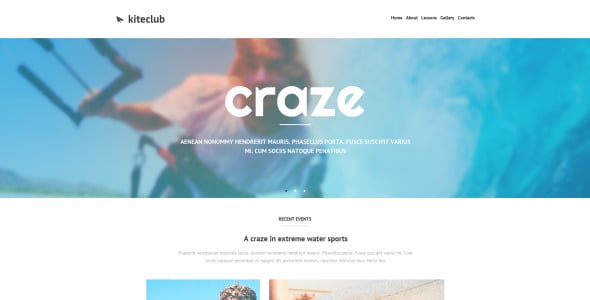 кайтсерфинг отзывчивый шаблон сайта