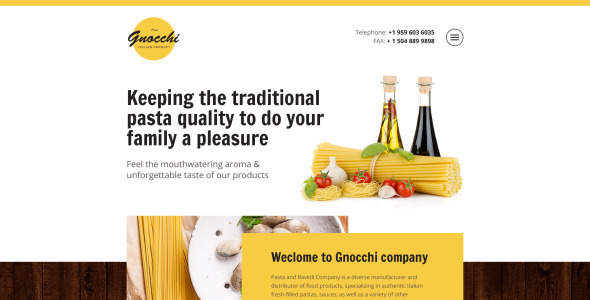 шаблон сайта паста и равиоли