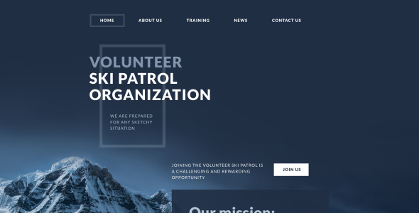 катание на лыжах отзывчивый шаблон сайта