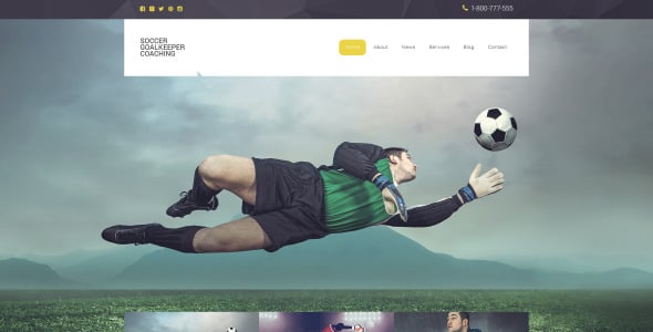 футбольный адаптивный шаблон сайта