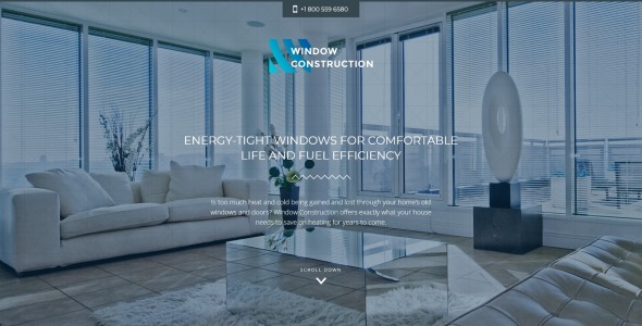 windows &amp; doors html bootstrap шаблон целевой страницы