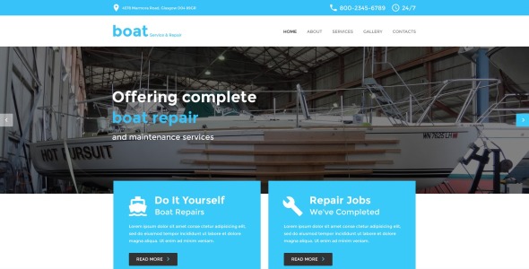 адаптивный шаблон веб-сайта яхтинга