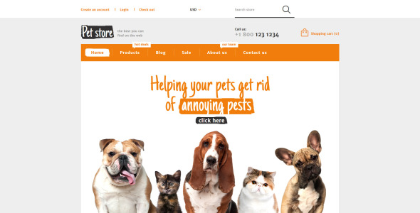 животные домашние животные shopify тема