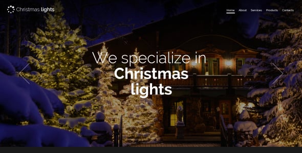 рождественский отзывчивый шаблон сайта