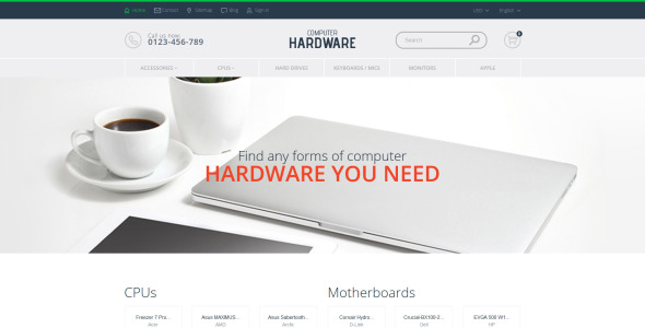 тема prestashop компьютерного оборудования