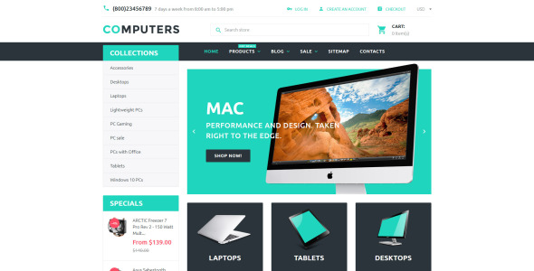 тема computers shopify