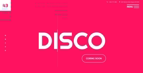 Шаблон сайта disco - Night Club - HTML5 мультишаблон для сайта