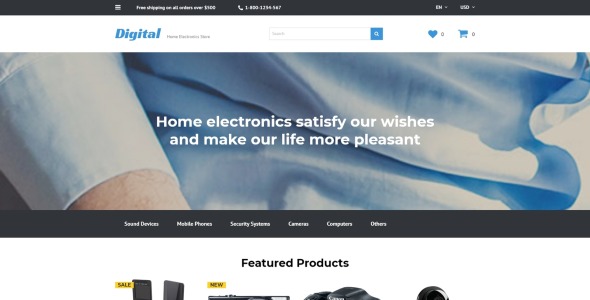 электронный магазин шаблон opencart