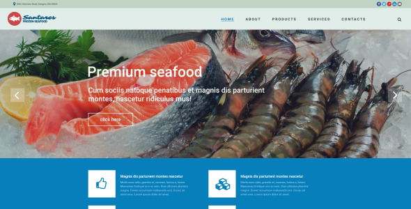 адаптивный шаблон сайта для замороженных продуктов