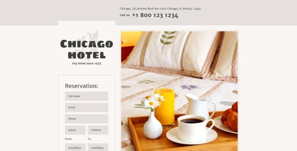 адаптивный шаблон целевой страницы отелей