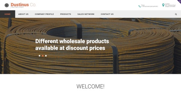 промышленный адаптивный шаблон сайта