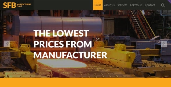 промышленный адаптивный шаблон сайта